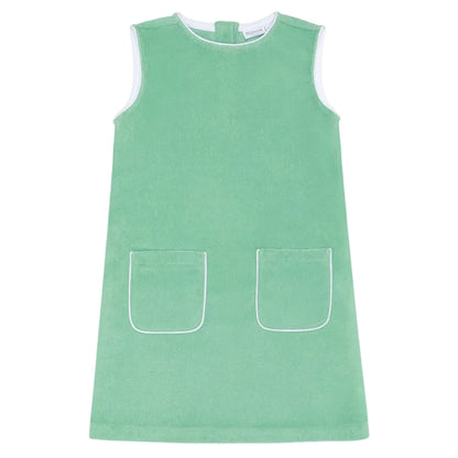 girls gustavia green french terry dress