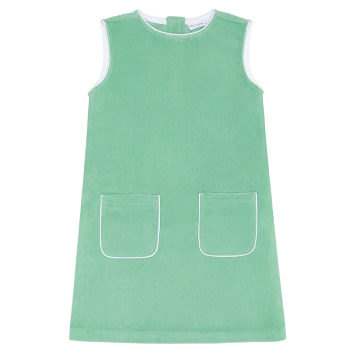 girls gustavia green french terry dress