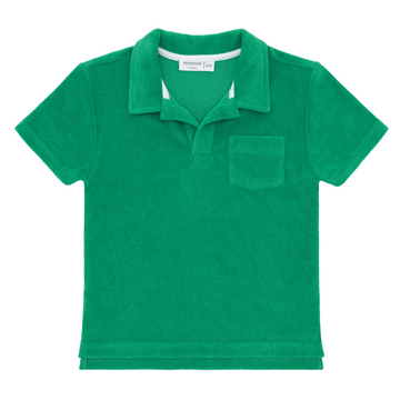 bermuda green french terry polo