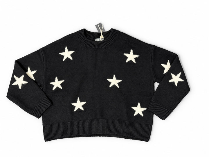 Navy All Over Star Sweater