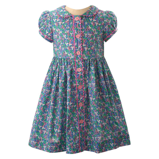 Winter Blossom Button-Front Dress