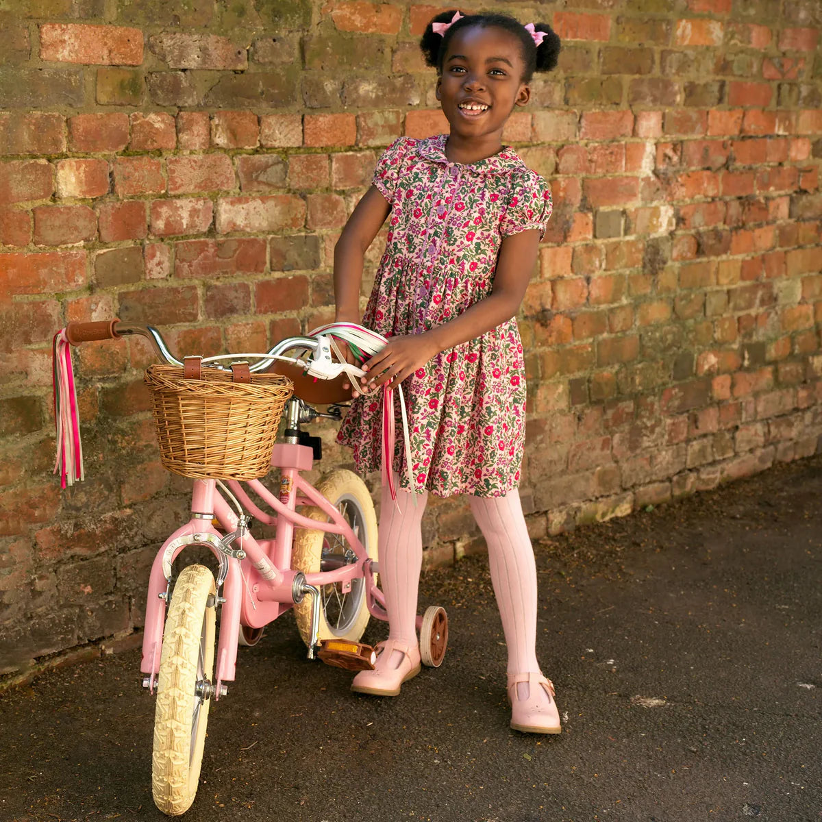 Pink Floral Button Front Dress