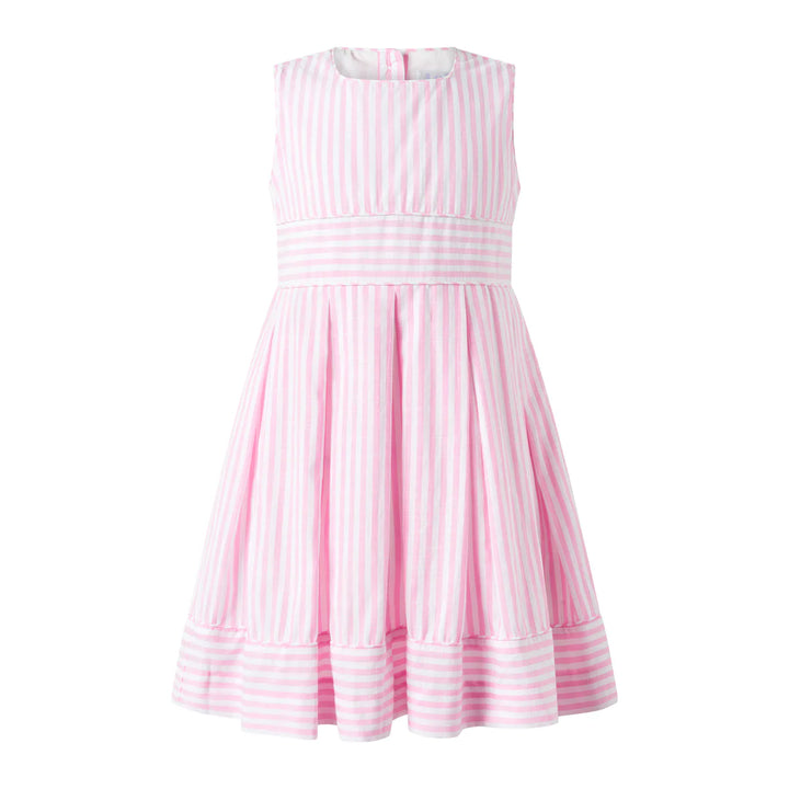 Pastel Oxford Pleated Stripe Dress