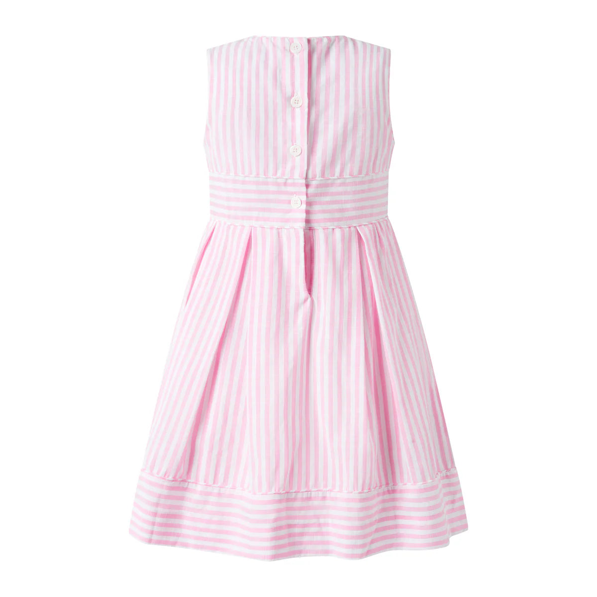 Pastel Oxford Pleated Stripe Dress