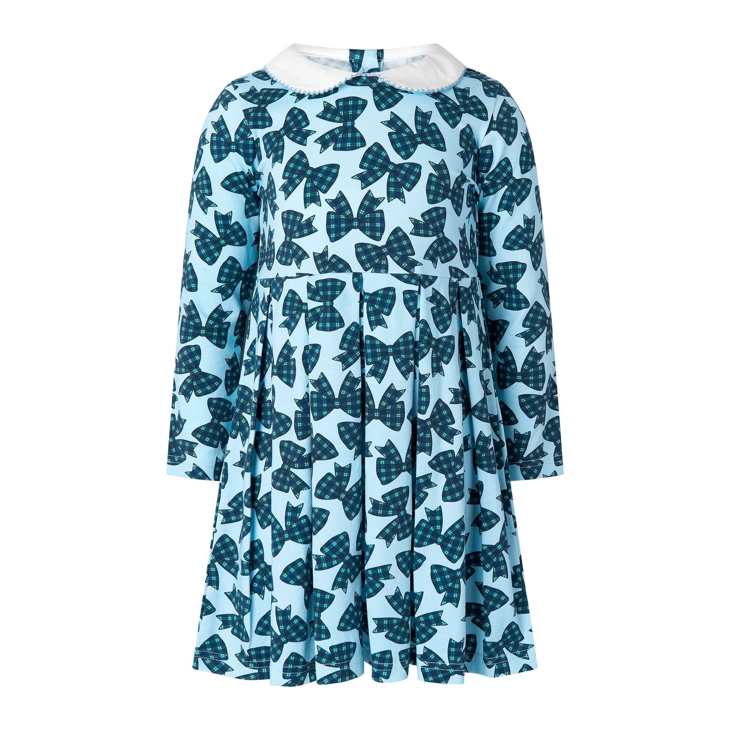 Tartan Bow Jersey Dress