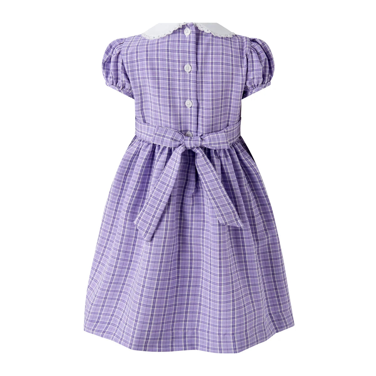 Check Frill Front Dress
