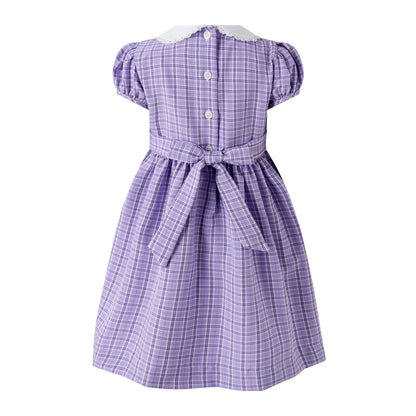 Check Frill Front Dress