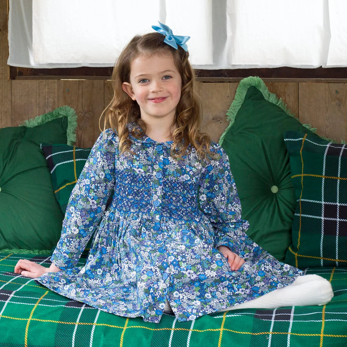 Dahlia Smocked Button Front Dress