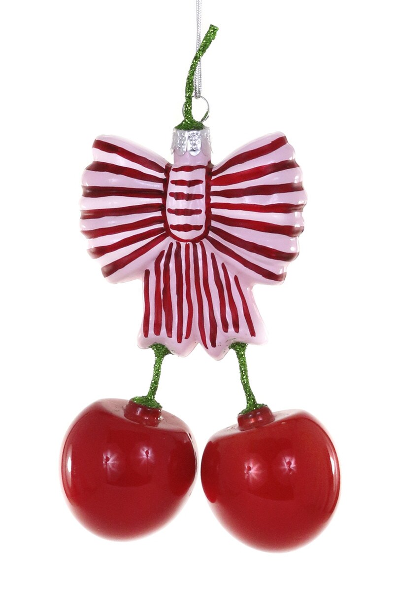 Bow and Cherries Ornament