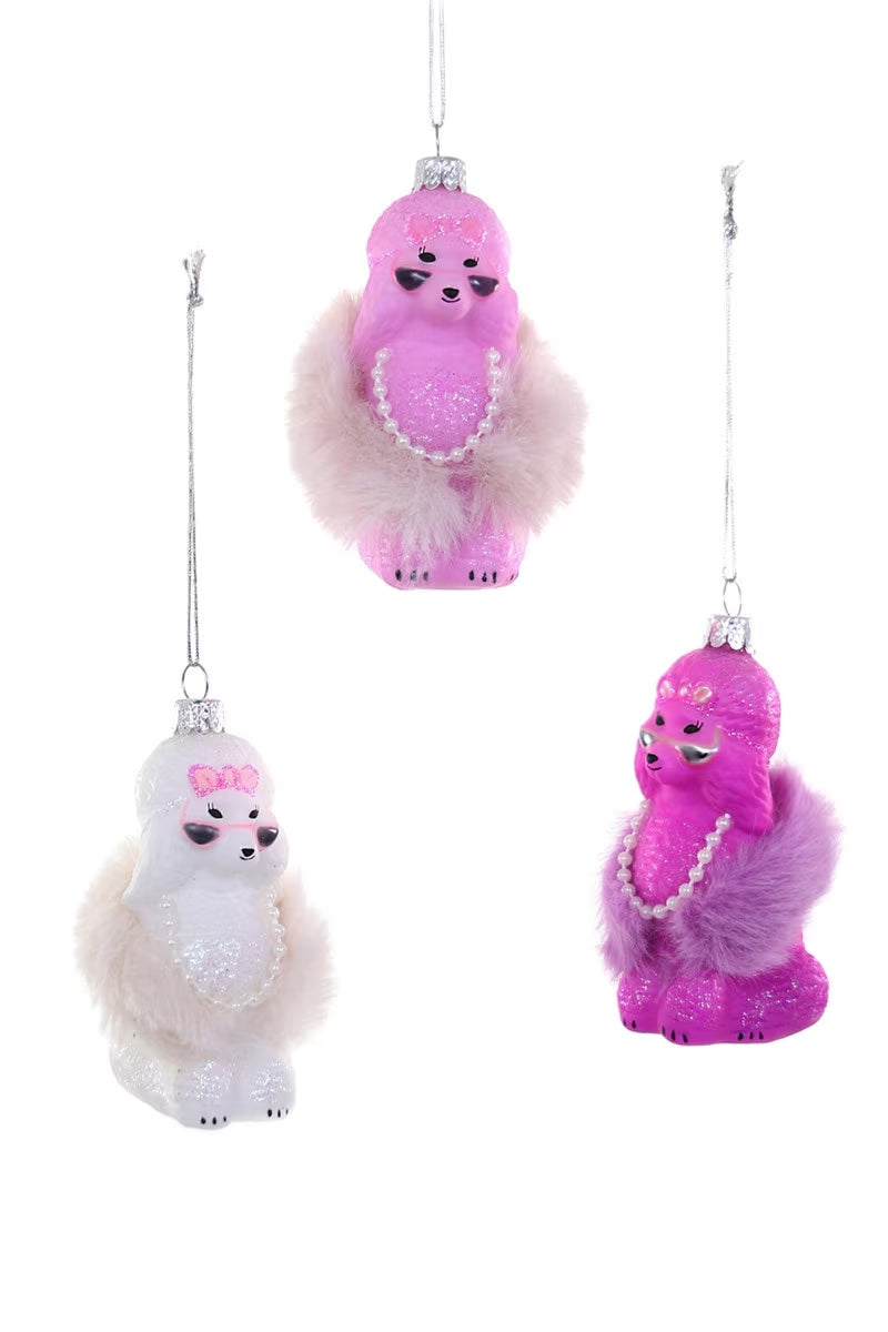 Glam Poodle Ornament | Assorted