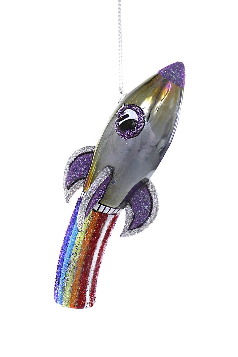 Rainbow Rocket Ornament