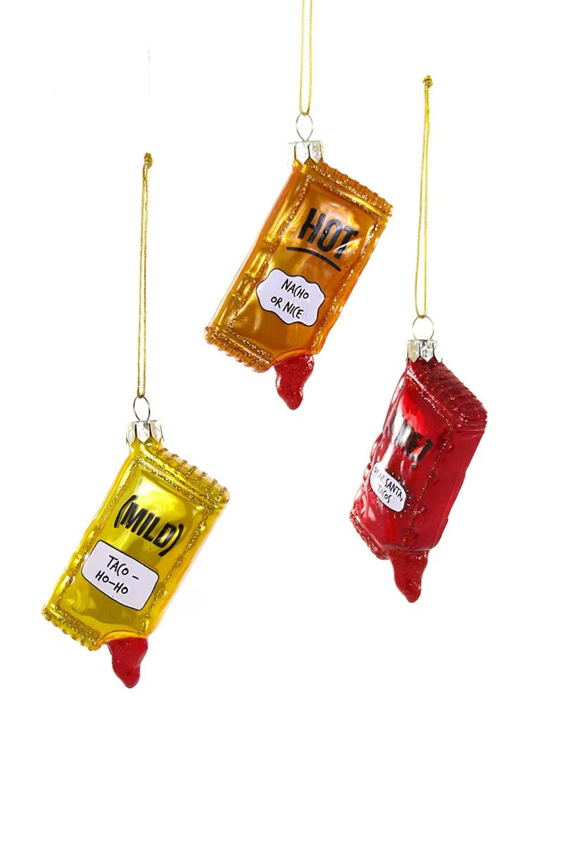 Taco Sauce Packet Ornament | Assorted