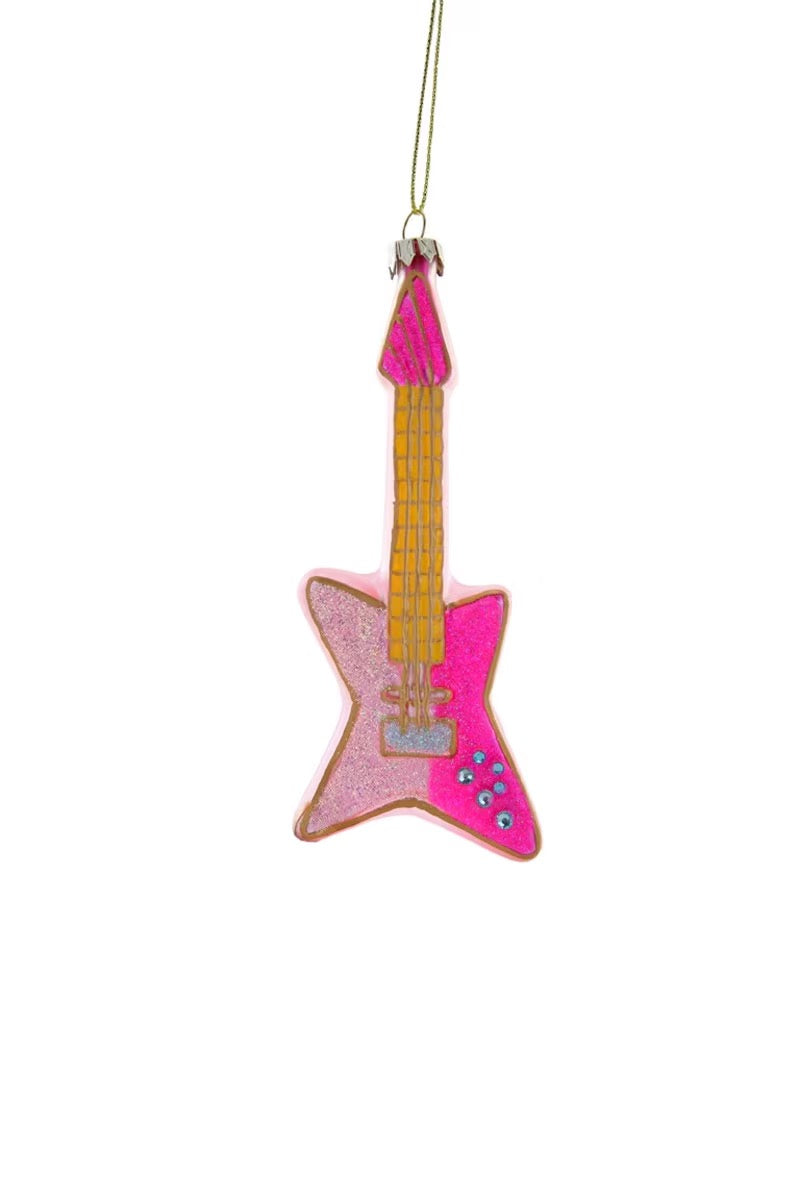 Pink Electric Guitar Ornament