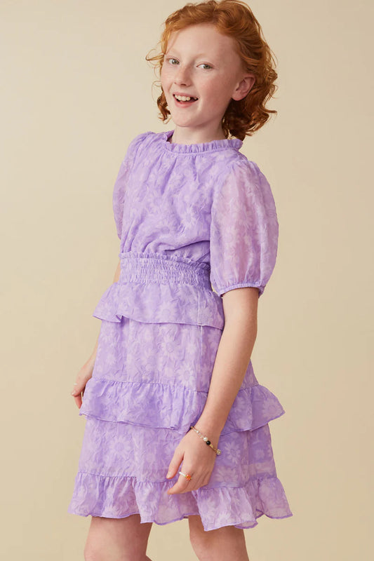 Lavender all over floral dress