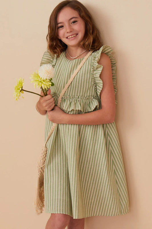 Spring Green Stripe Dress