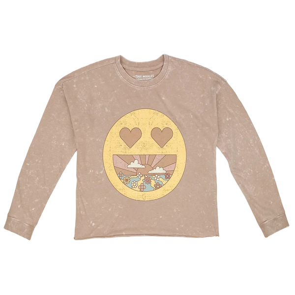 Get Happy Oversized Long Sleeve Tee