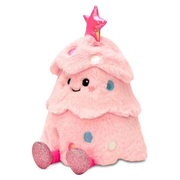 Glitter Pink Christmas Tree Plush