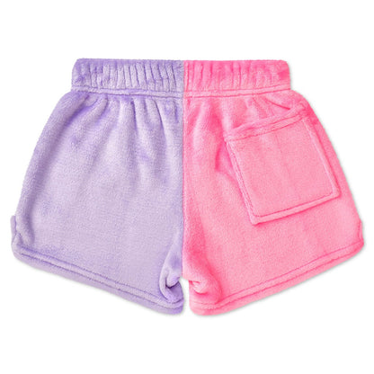 Groovy Smiles Color Block Plush Shorts