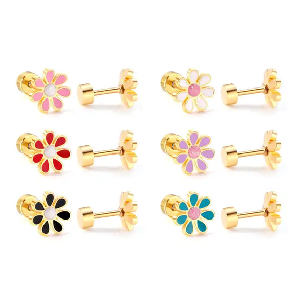 Screwback Stud | Elsie | Pink