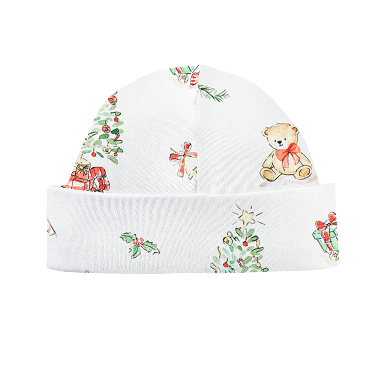 Christmas Tree Printed Pima Round Hat
