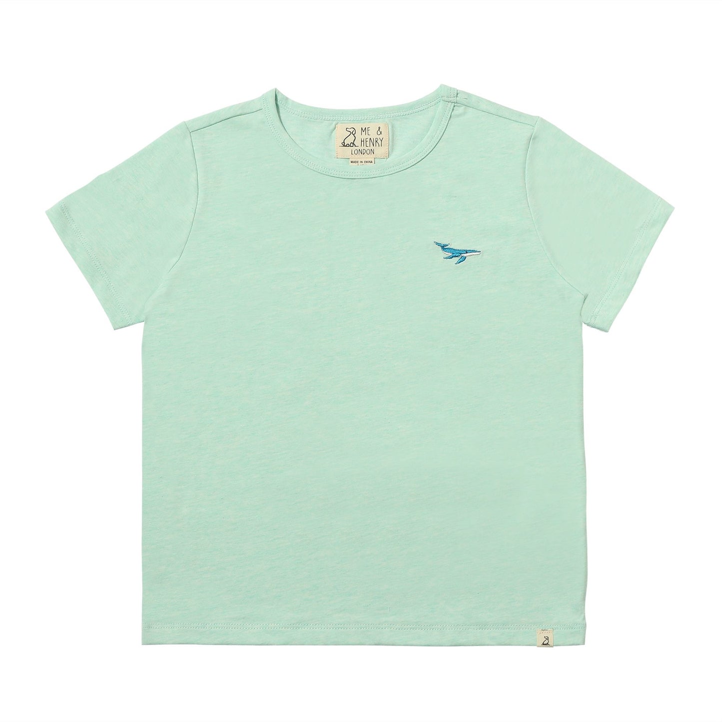 Marine embroidered Tee | Blue Whale