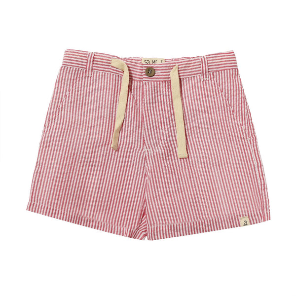 Crew Woven Shorts | Red + White Seersucker