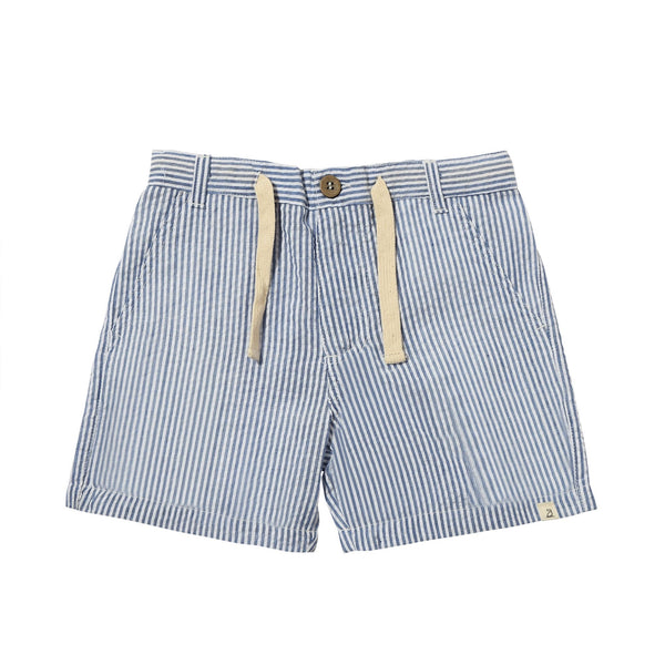 Crew Woven Shorts | Royal + White Seersucker