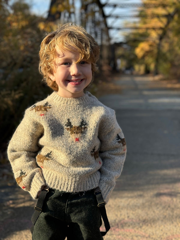 Rudy Sweater | Beige Reindeer