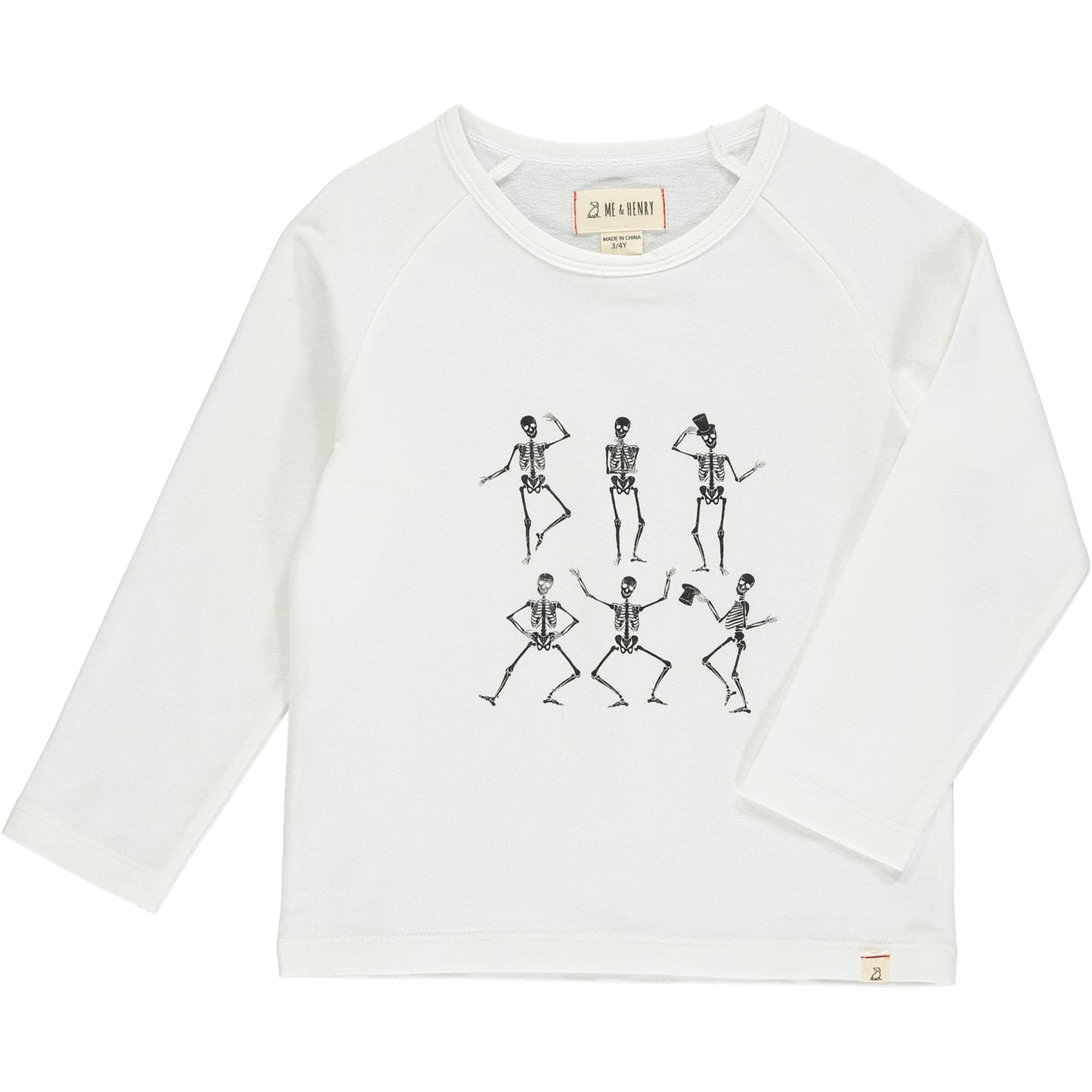 Raglan Printed Tee | Multi Skeleton