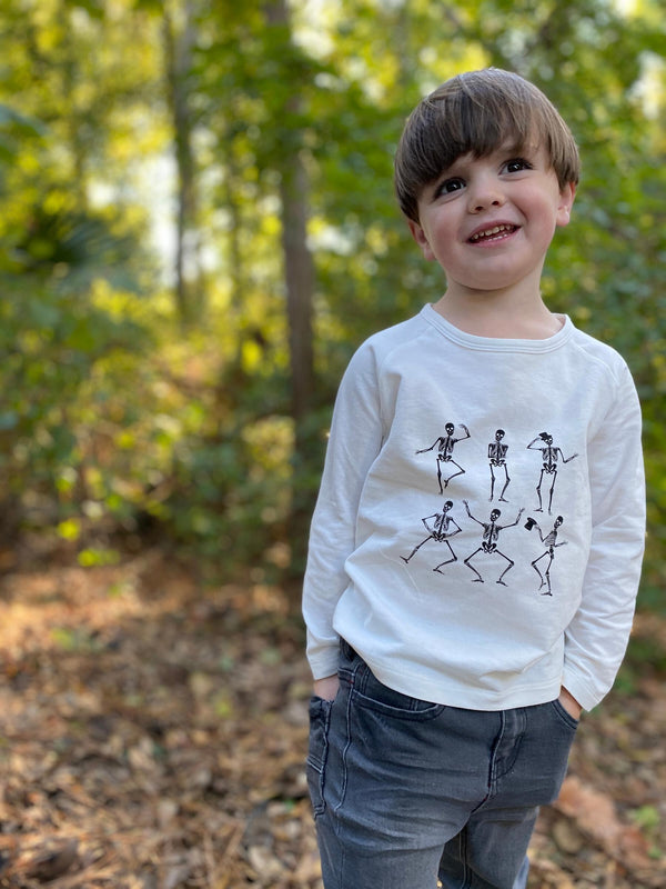 Raglan Printed Tee | Multi Skeleton