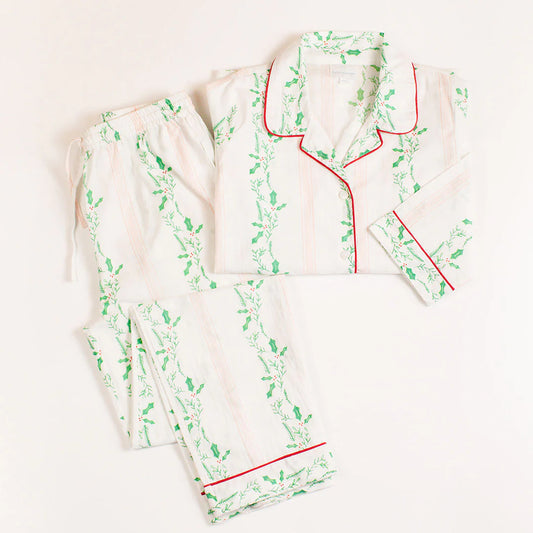 Women's Mistletoe Stripe Pajama Set