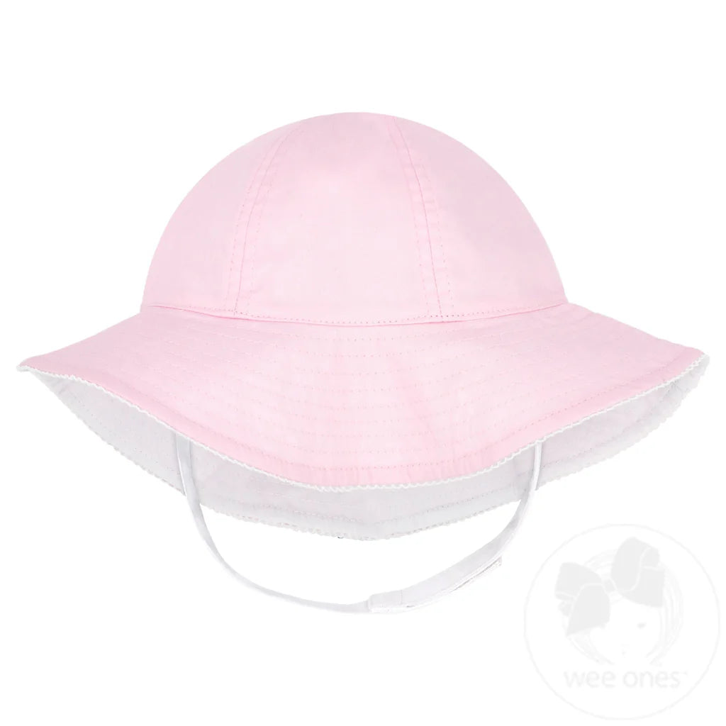 Reversible  Moonstitch Edge Sun Hat | Pink