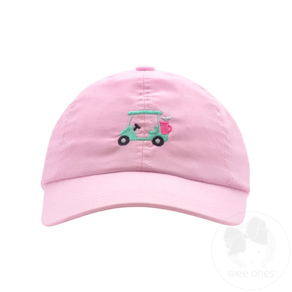 Girls Embroidered Chambray Ball Cap | Golf Cart
