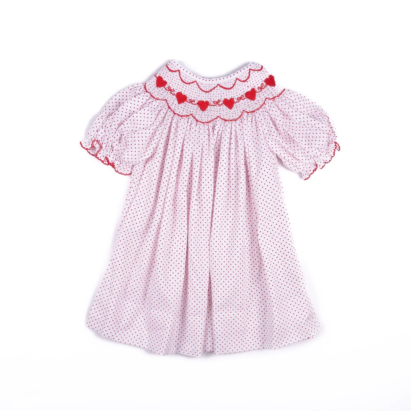 Red Hearts Bitty Dot Dress