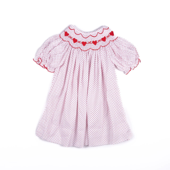 Red Hearts Bitty Dot Dress