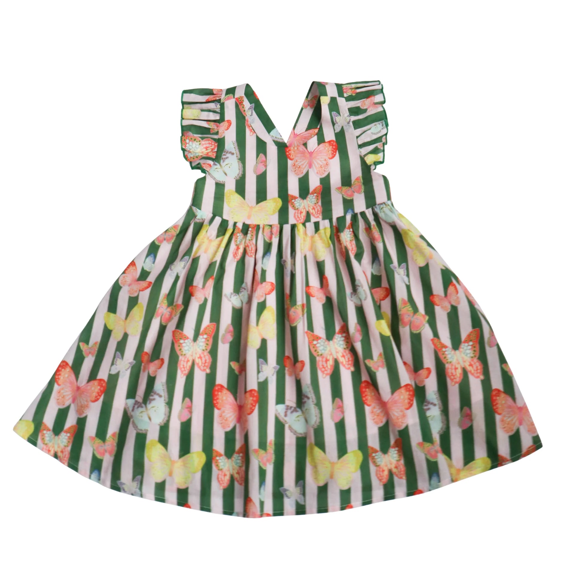Josie Dress I Green Butterfly