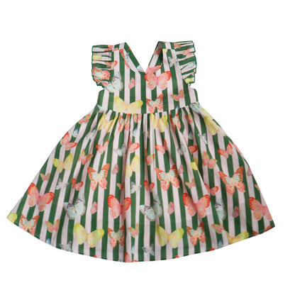 Josie Dress I Green Butterfly