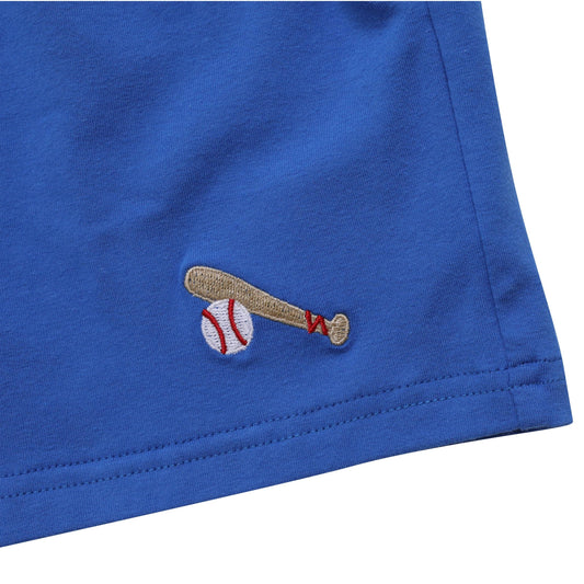 Knit Embroidered Shorts | Baseball