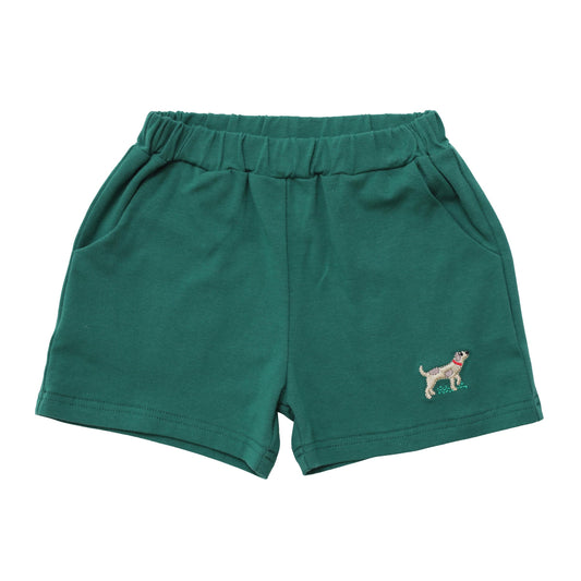Knit Embroidered Shorts | Hunting Dog