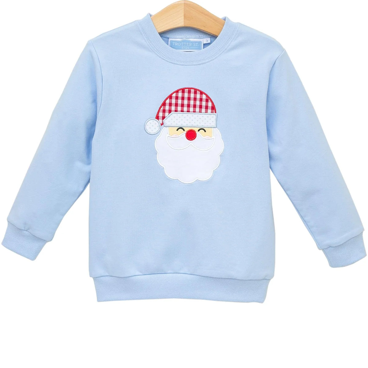 Santa French Terry Pullover | Light Blue