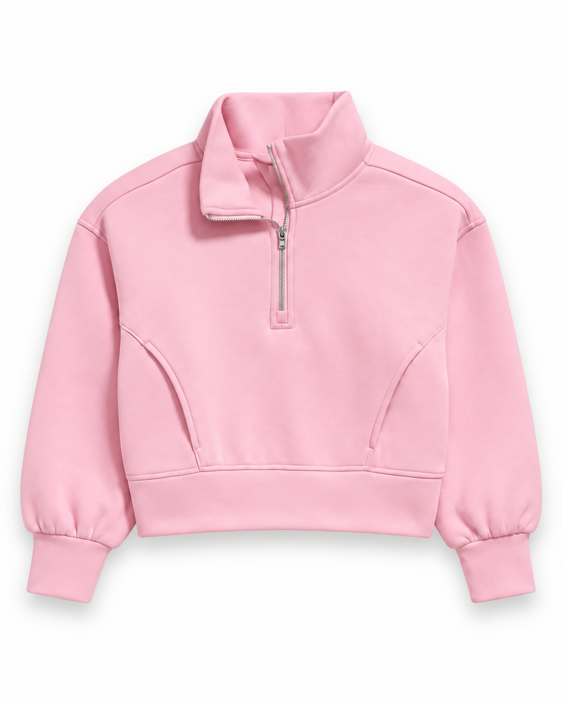 Flodal 1/4 Zip Up Sweatshirt | Suzette Pink