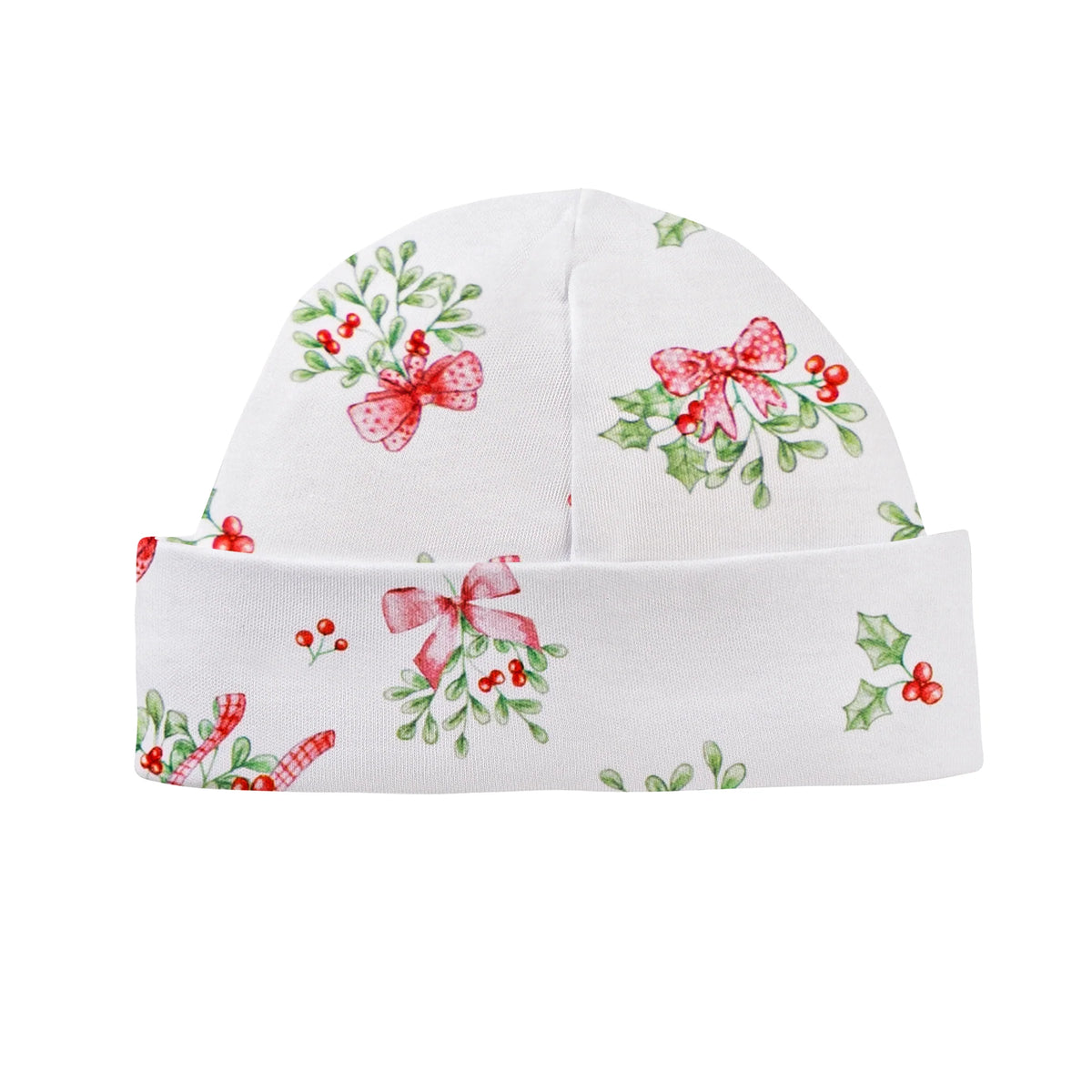 Mistletoe Kisses Printed Pima Round Hat