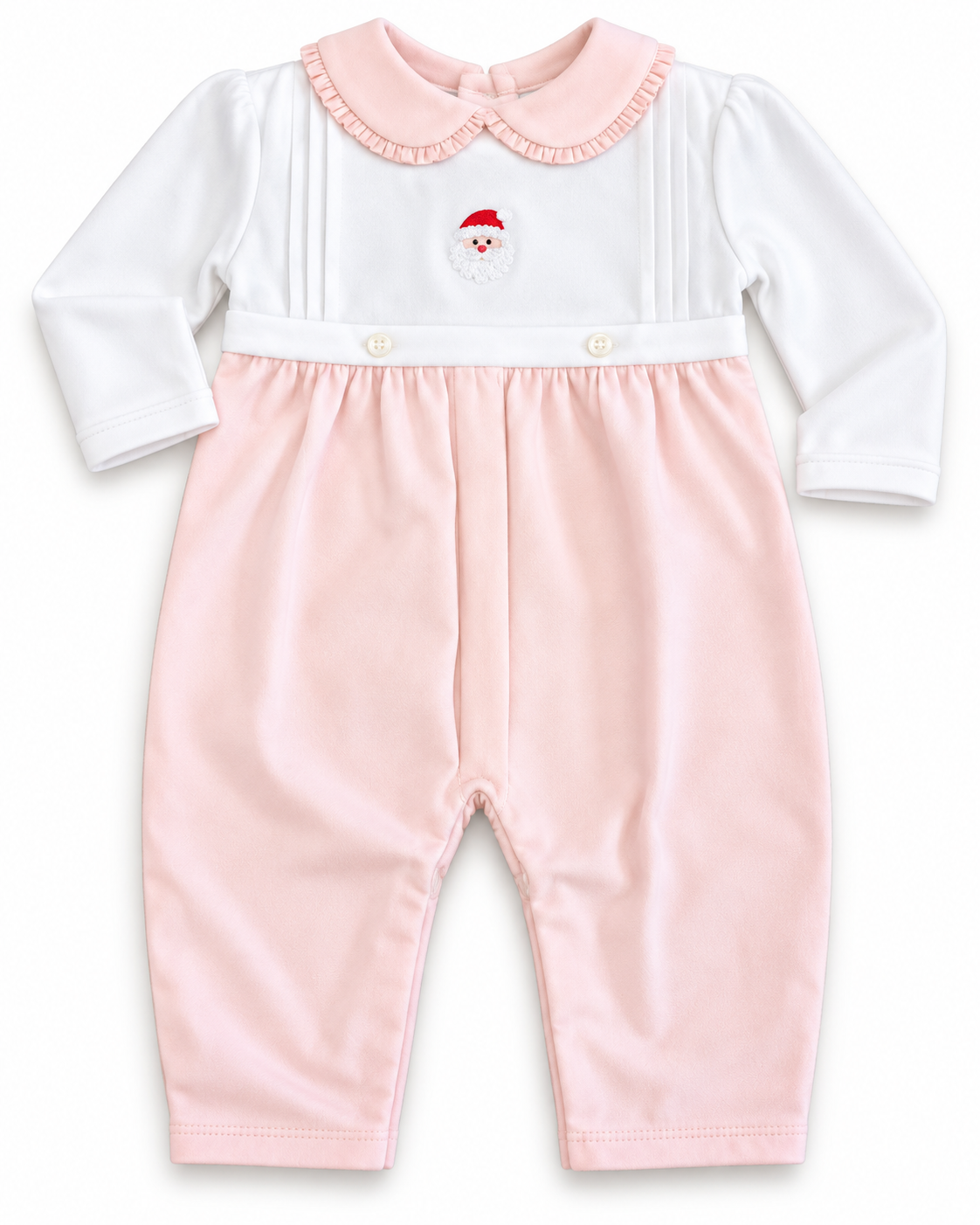Girls Sweet Santa Face Longall