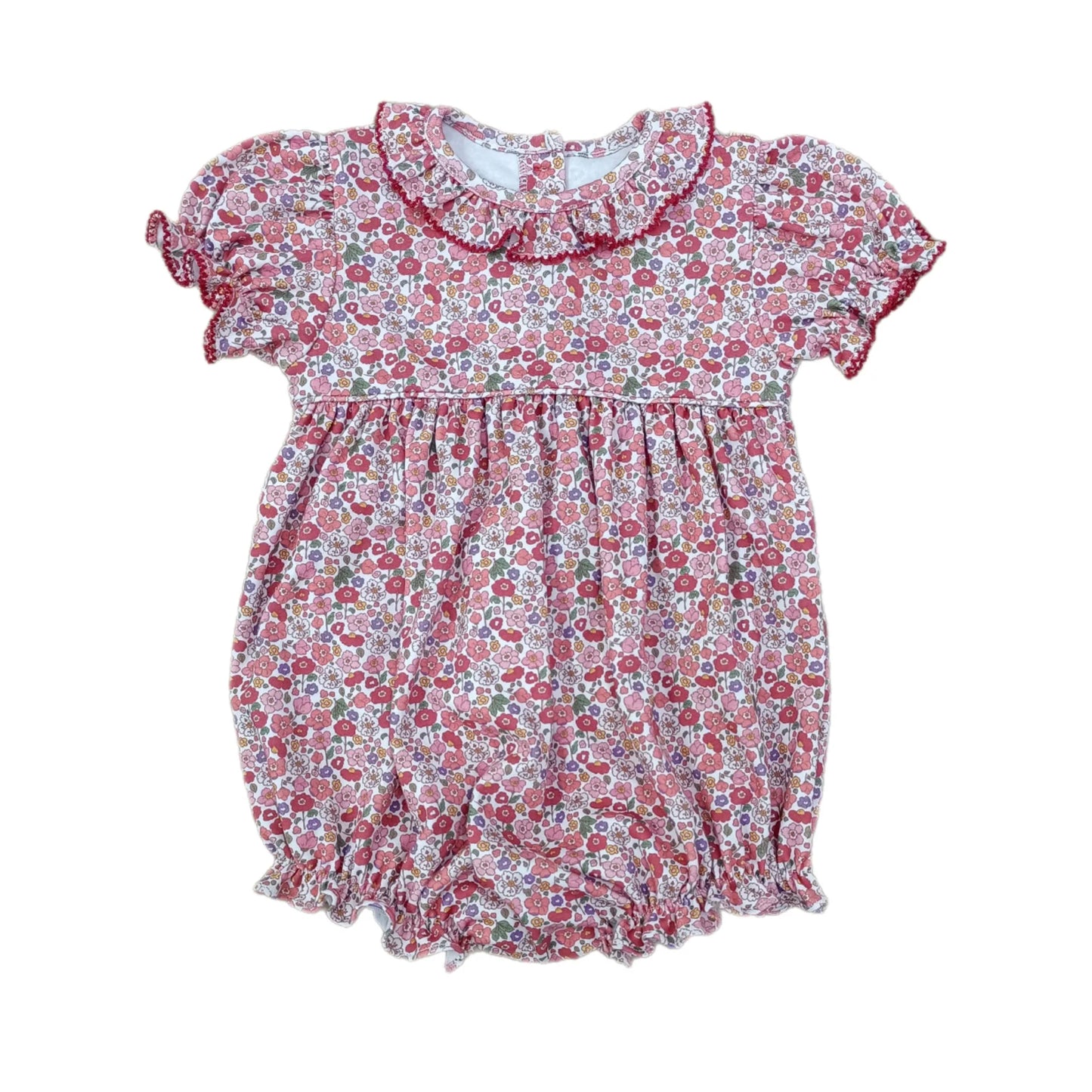 Red Floral Knit Bubble