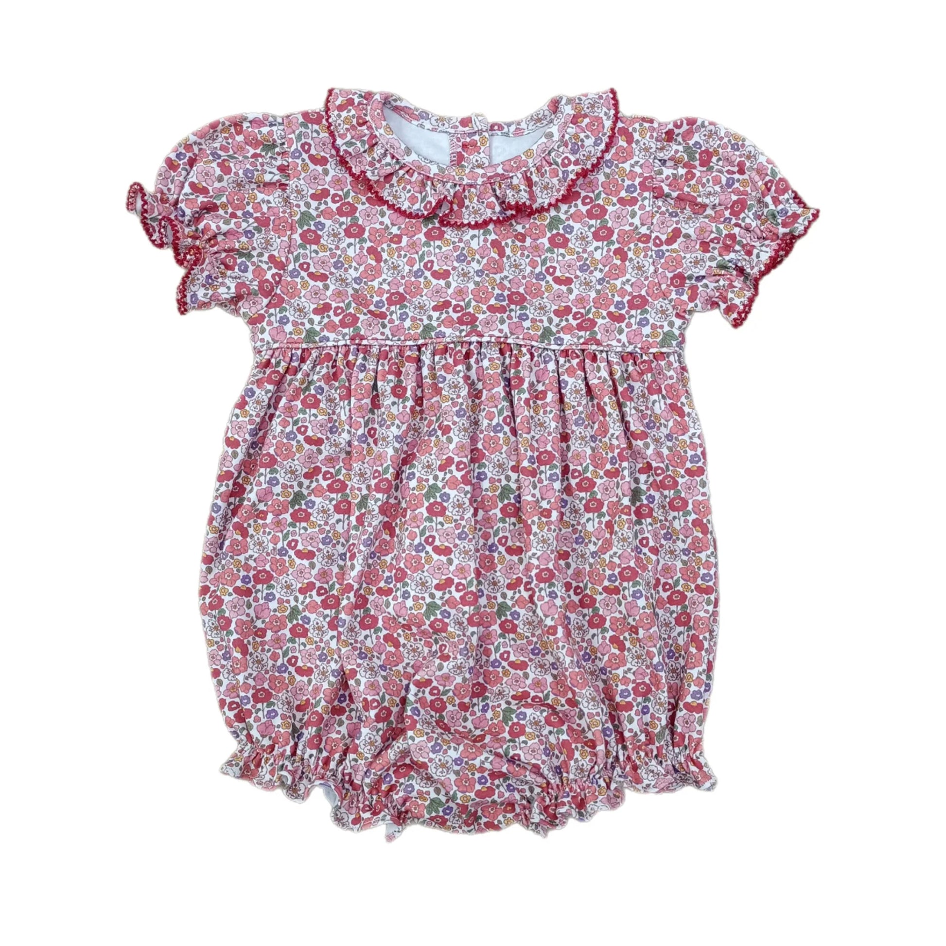 Red Floral Knit Bubble