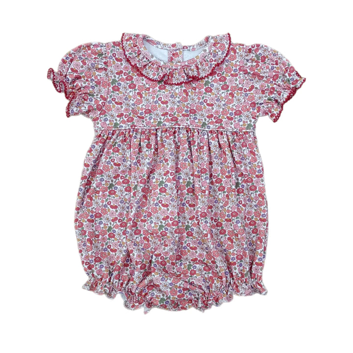 Red Floral Knit Bubble