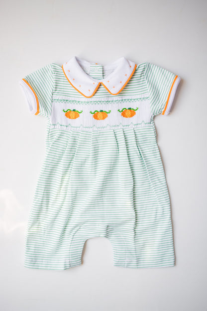 Lil' Pumpkin Classics Smocked Short Playsuit