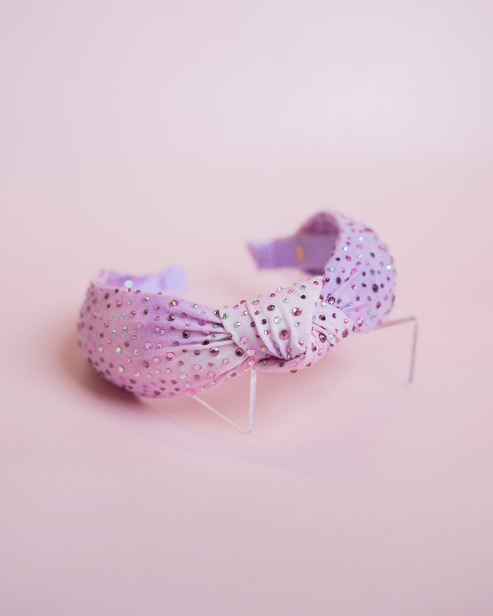 Crystal Ombre Knot Headband | Lavender