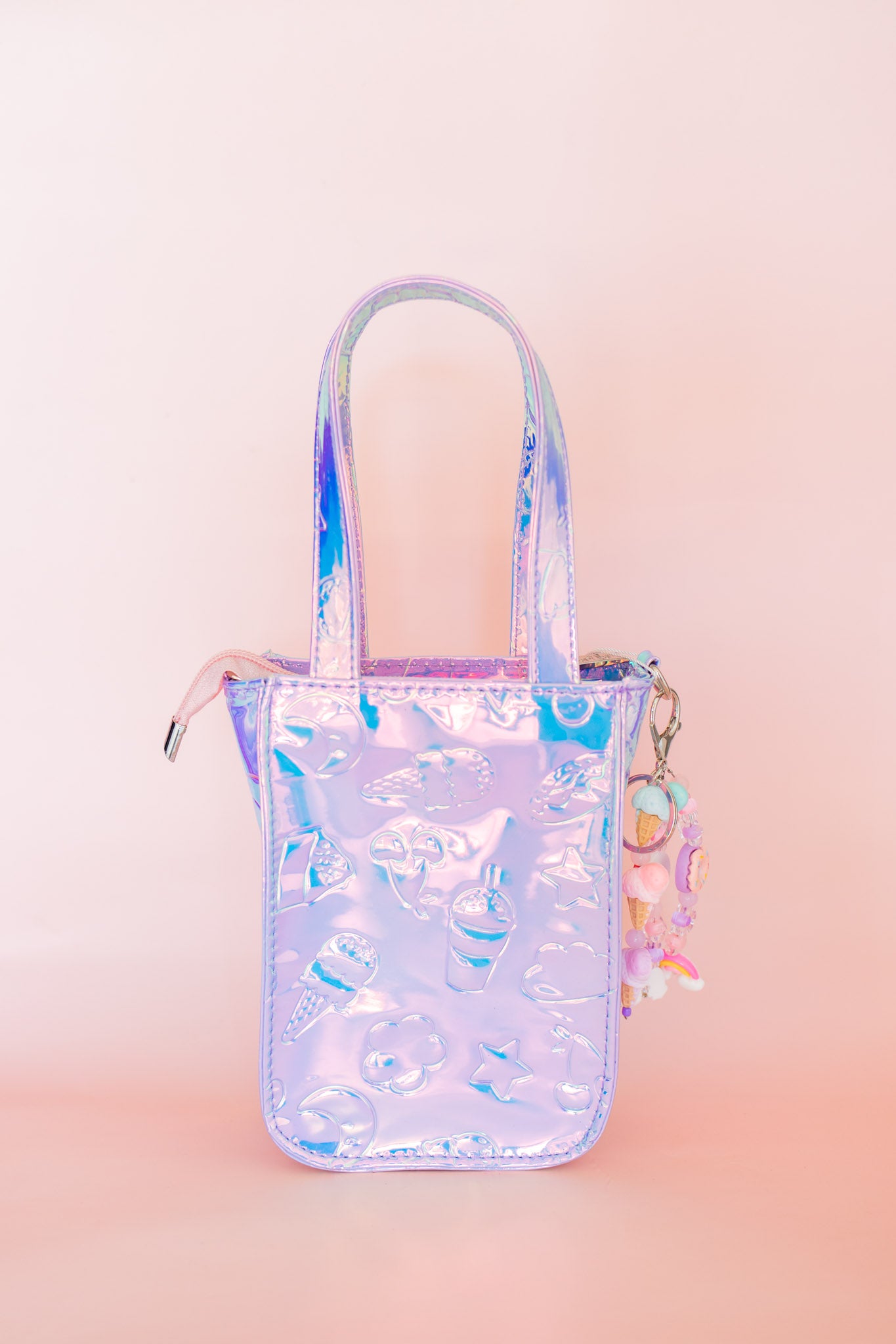 Iridescent Mini Tote with Charm