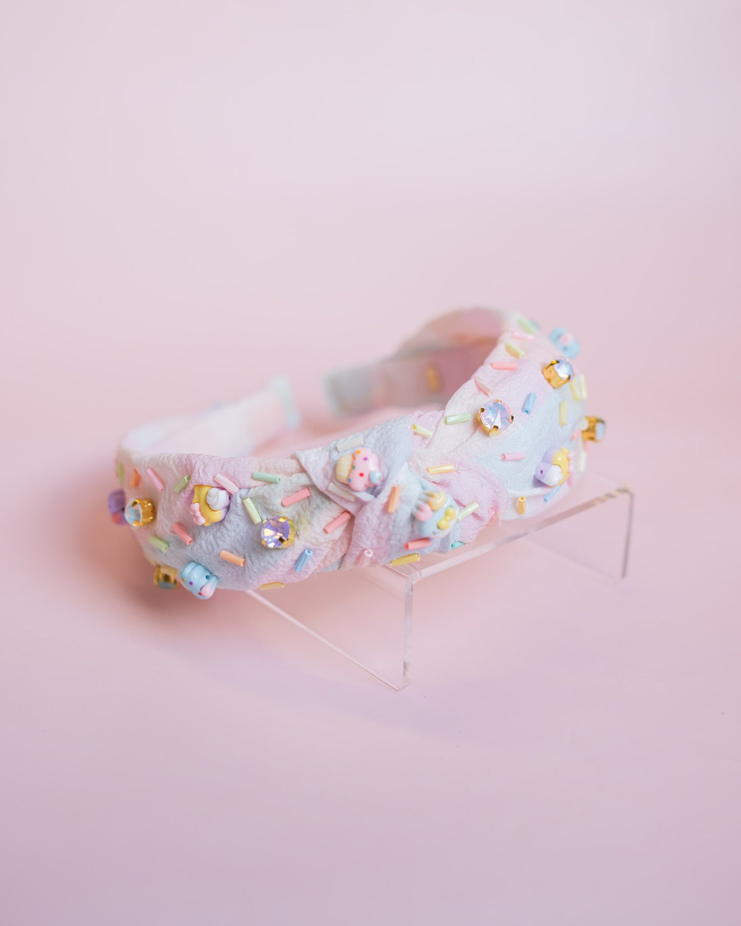 Cupcake Sprinkle Knot Headband | Tie Dye